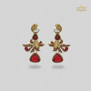 Bella Ruby Statement Drop Earrings