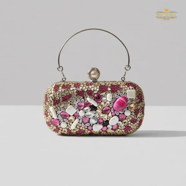 Berry Toned Crystal Fiesta Bag