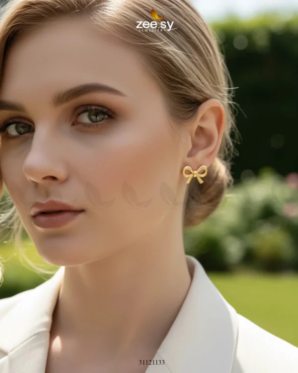 chic-ribbon-bow-stud-earrings