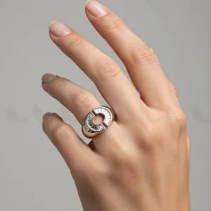 Curved Jewel Tone Ring