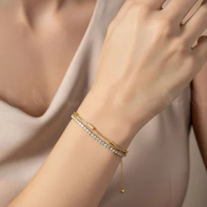 Double Charm Crystal Bracelet