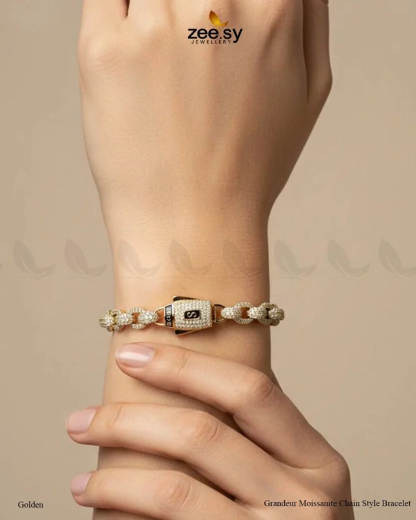 Grandeur Moissanite Charm Style Bracelet