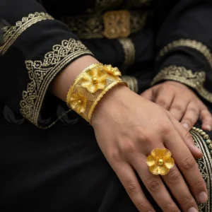 Intricate Weave Kalai Bangle Ring Set