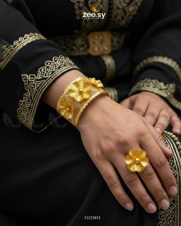 intricate-weave-kalai-bangle-ring-set