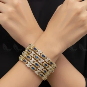 Luxurious Precious Formed Bangles - Blue