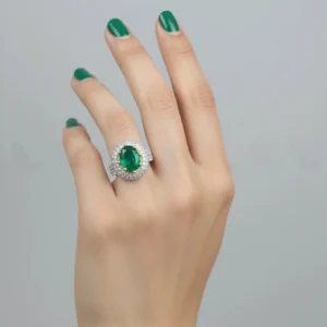 Majestic Double Halo Crown Ring