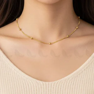 Minimalist Golden Satellite Chain