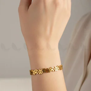 Steeze Leaf Stainless Steel Bracelet