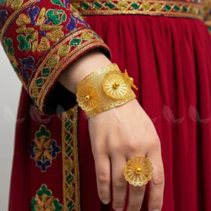 Sultanate Sunburst Filigree Bangle Ring Set