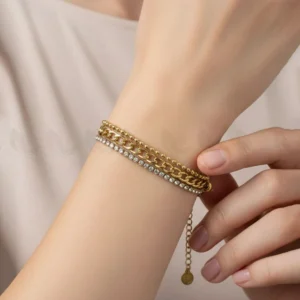 Triple Row Crystal Bracelet