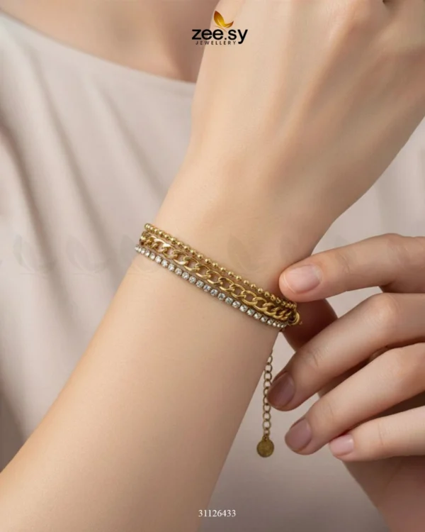 Triple Row Crystal Bracelet