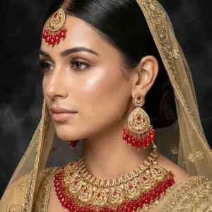 Vintage Amber Zircon Bridal Set